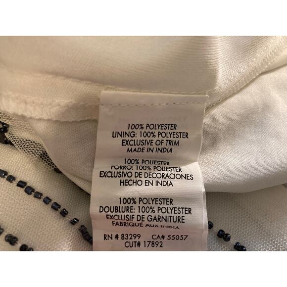 JUMP Apparel Juniors' Geo Sequin Beaded Plunge Mini Dress Sz 5/6 Gray/White NWT - Picture 6 of 7